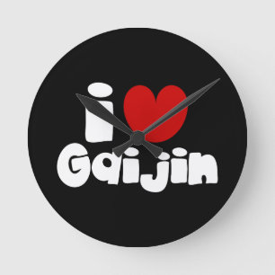 i heart Gaijin Runde Wanduhr