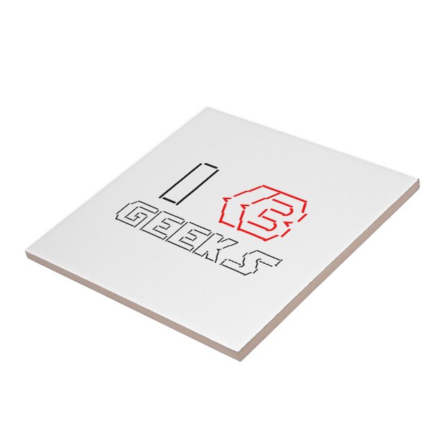 I Heart Geeks ASCII ART Fliese (Seite)