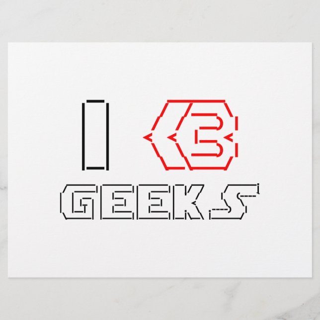 I Heart Geeks ASCII ART Flyer (Vorne)