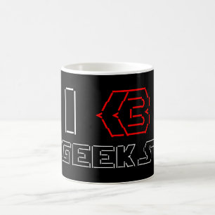 I Heart Geeks ASCII ART Kaffeetasse