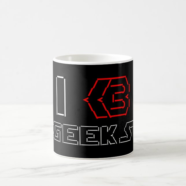 I Heart Geeks ASCII ART Kaffeetasse (Mittel)