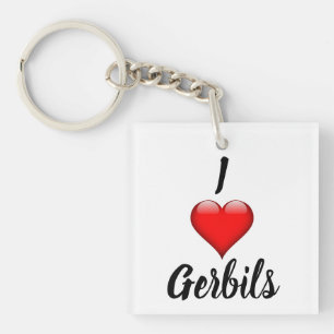 I Heart Gerbils Schlüsselanhänger