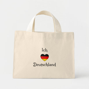 "I heart Germany" German Pride World Traveler Mini Stoffbeutel
