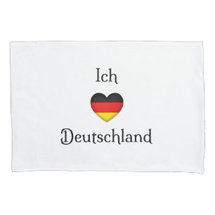 "I heart Germany" "Ich Liebe Deutschland" Pillow C Kissenbezug