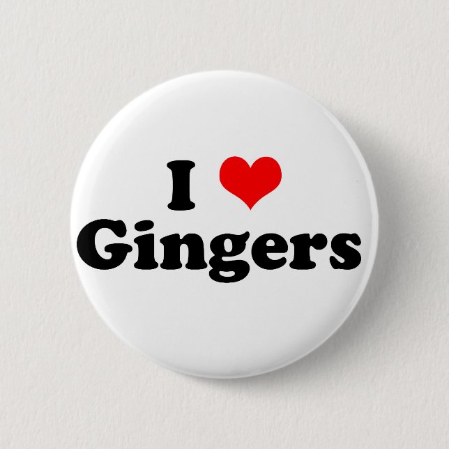 I Heart Gingers Button (Vorderseite)