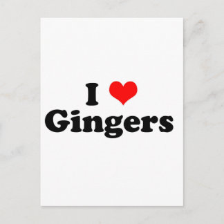 I Heart Gingers Postkarte
