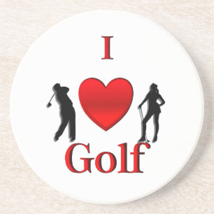 I Heart Golf Getränkeuntersetzer