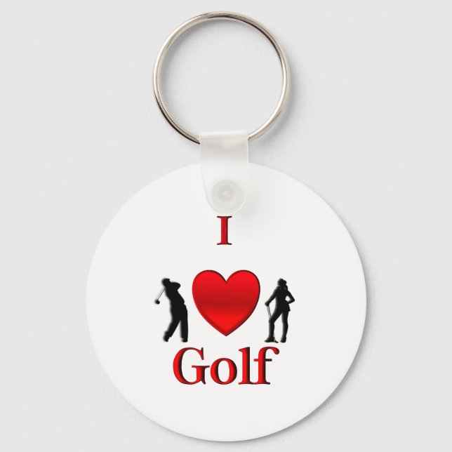 I Heart Golf Schlüsselanhänger (Vorderseite)