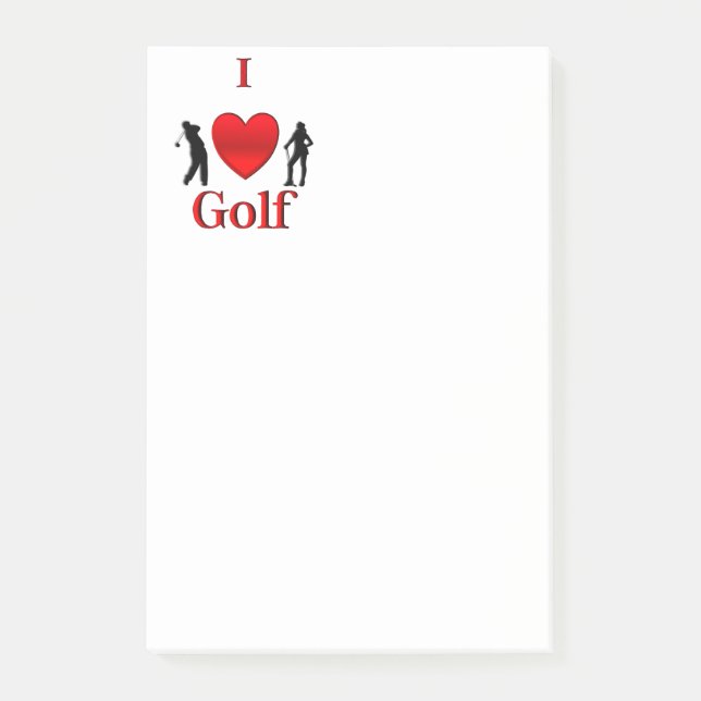 I Heart Golf Sport Post-it Klebezettel (Vorderseite)
