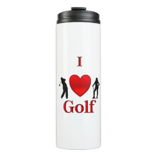 I Heart Golf Sport Thermosbecher