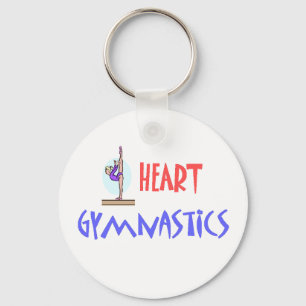 I HEART GYMNASTICS KEYCHAIN SCHLÜSSELANHÄNGER