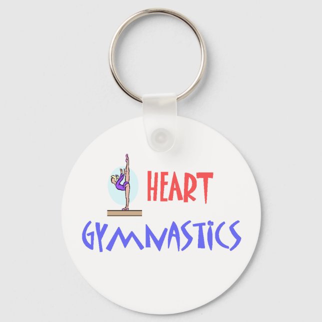 I HEART GYMNASTICS KEYCHAIN SCHLÜSSELANHÄNGER (Vorderseite)