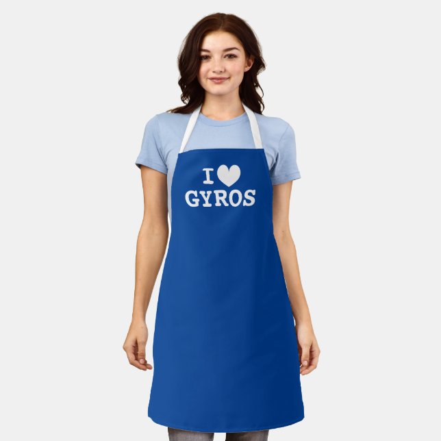 I heart gyros Funny Greece Cuisine Schürze (Getragen)