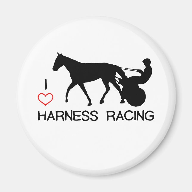 I Heart Harness Racing Magnet (Vorne)