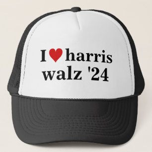 i heart harris walz 2024 Präsident Truckerkappe