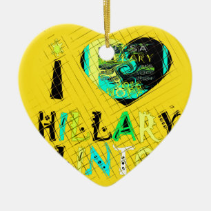I Heart Hillary Clinton: Graffiti-Kunst Ausdruck Keramik Ornament