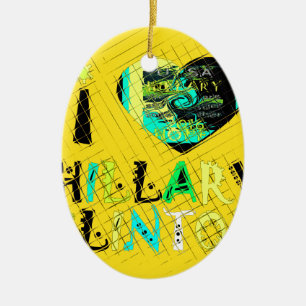 I Heart Hillary Clinton: Graffiti-Kunst Ausdruck Keramikornament