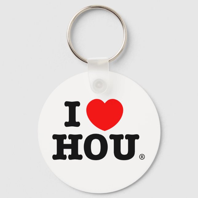 I Heart HOU Schlüsselkette Schlüsselanhänger (Vorderseite)