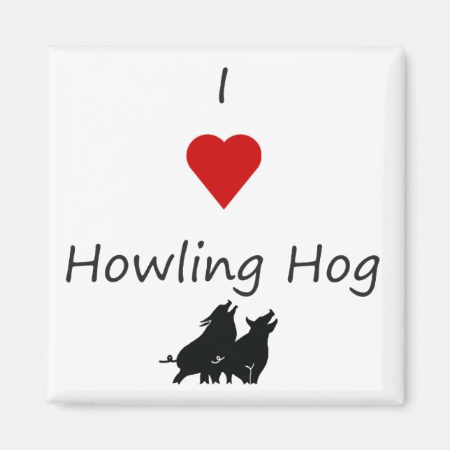 I Heart Howling Hog Barbecue Kühlschrankmagnet (Vorne)