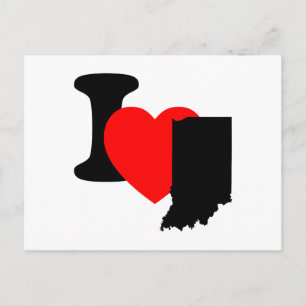 I Heart Indiana Postkarte