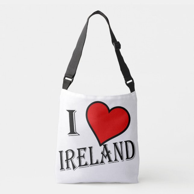 I Heart Ireland bk cbcnt Tragetaschen Mit Langen Trägern (Vorderseite)