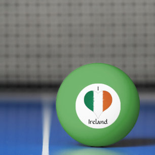 I Heart Ireland Irish Tricolor Flag Tischtennisball
