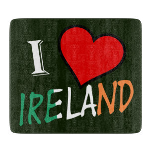 I Heart Ireland Overlay Cbt Schneidebrett