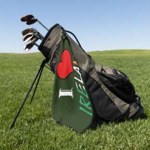I Heart Ireland Overlay Gtcent Golfhandtuch