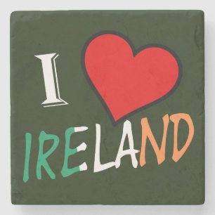 I Heart Ireland Overlay Stone Untersetzer