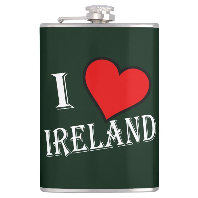 I Heart Ireland wt flacnt Flachmann (Vorderseite)