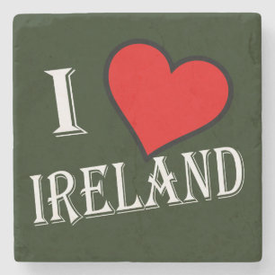 I Heart Ireland wt Küstenercer Steinuntersetzer