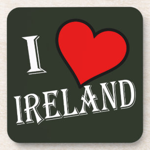 I Heart Ireland wt Küstenercure Getränkeuntersetzer
