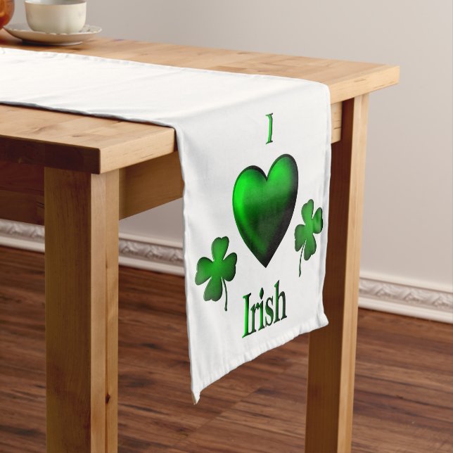 I Heart Irish Großer Tischläufer (Beispiel)