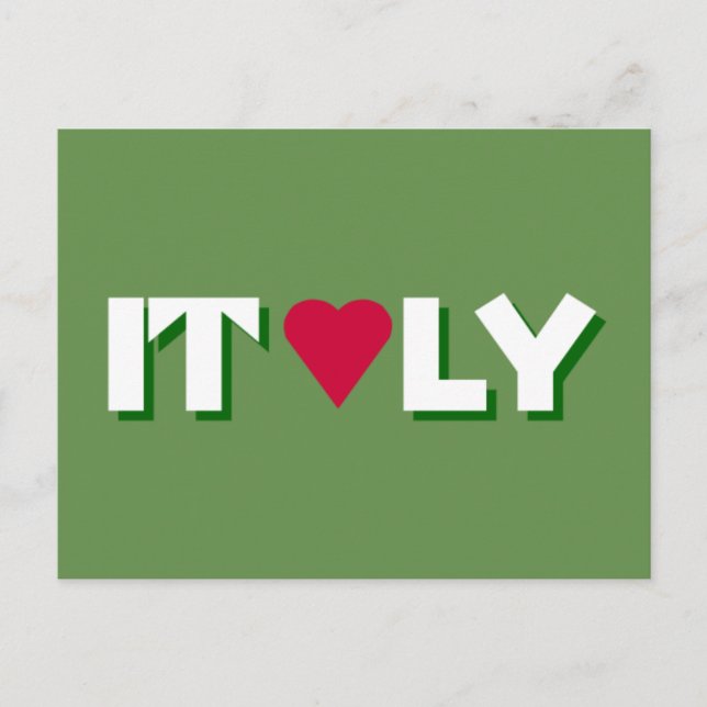 I Heart Italy Postcard Postkarte (Vorderseite)