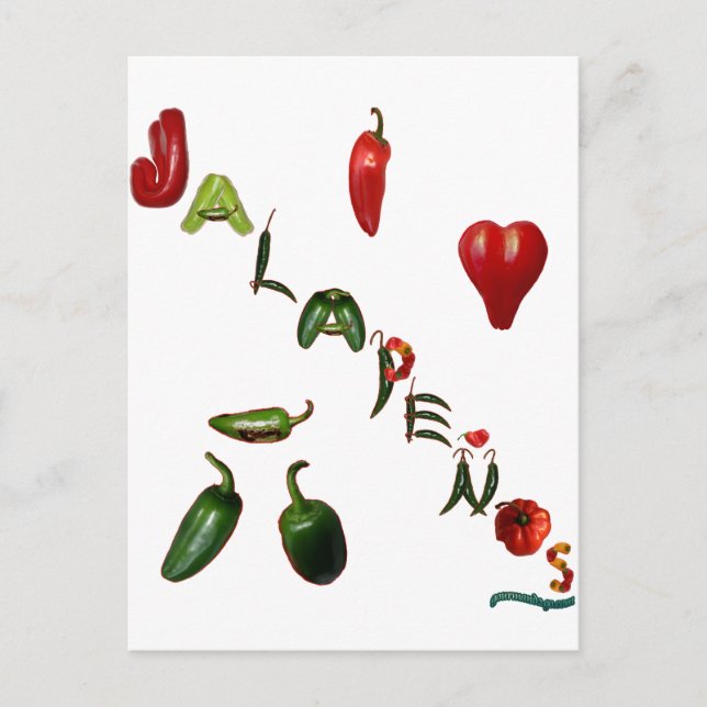 I Heart Jalapenos Postkarte (Vorderseite)