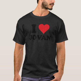 I Heart Jovan Vorname I Liebe Personalisiert Stuff T-Shirt