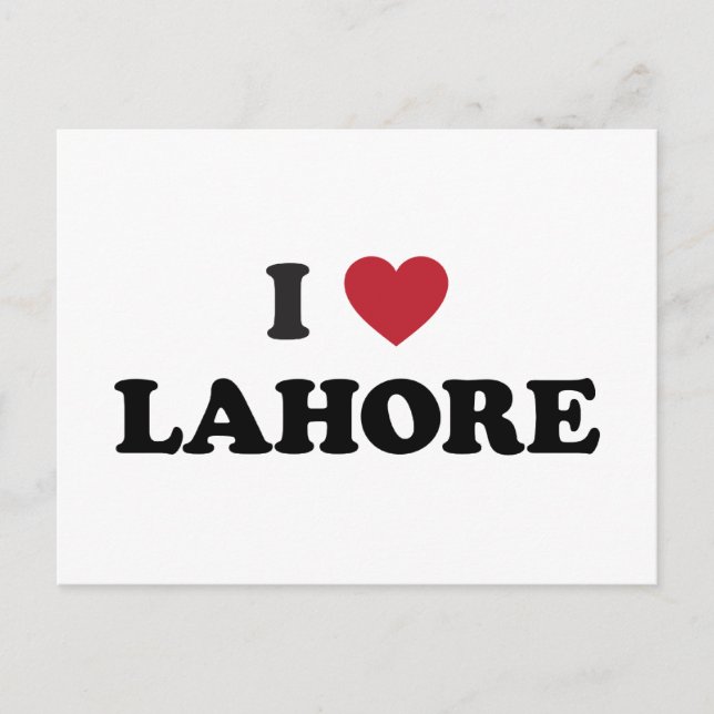 I Heart Lahore Pakistan Postkarte (Vorderseite)