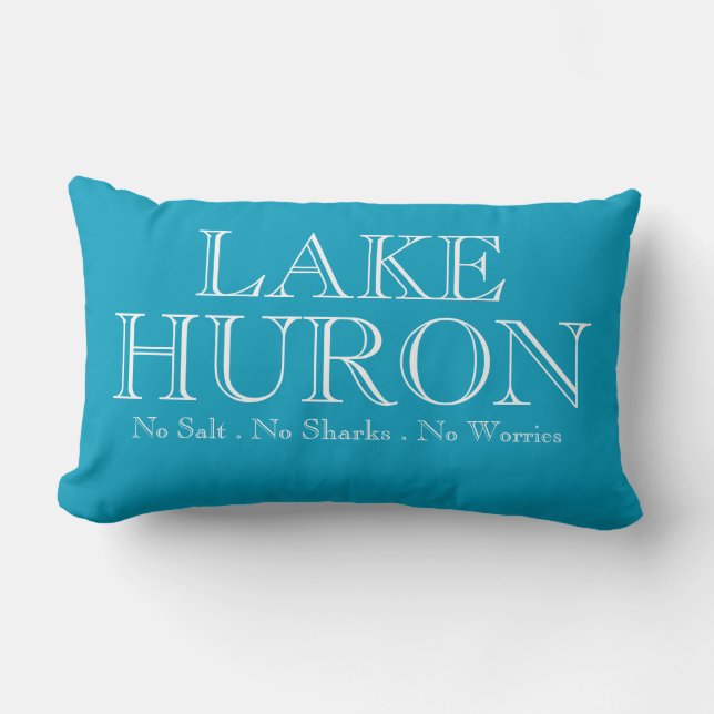 I heart LAKE HURON Lendenkissen (Vorderseite)