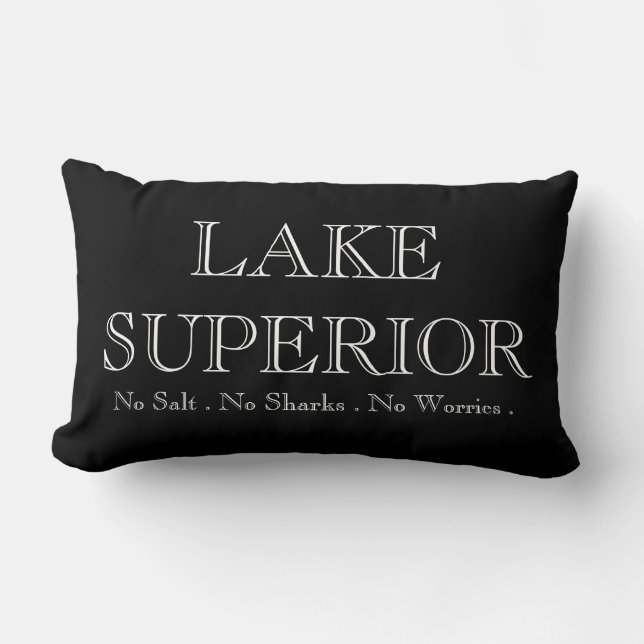 I heart LAKE SUPERIOR Lendenkissen (Vorderseite)