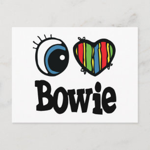 I Heart (Liebe) Bowie Postkarte