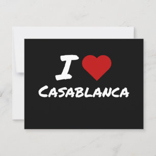 I Heart Liebe Casablanca Stadt Marokko Postkarte