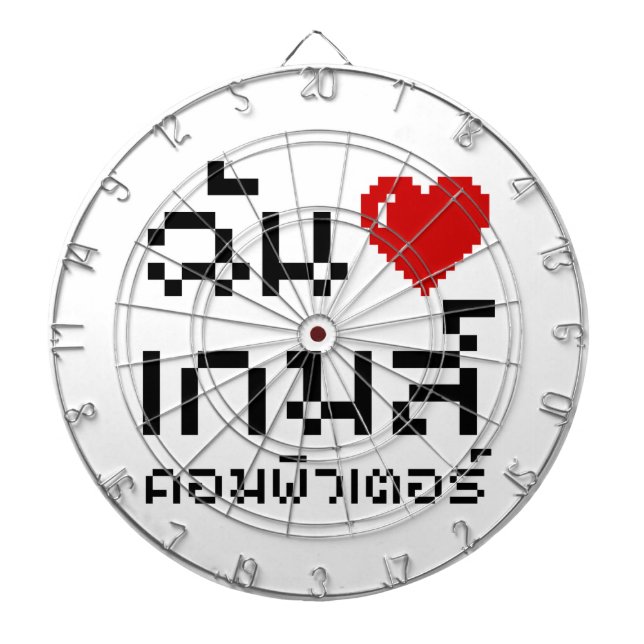 I Heart (Liebe) Computerspiele ♦ Thailändische Spr Dartscheibe (vorne)