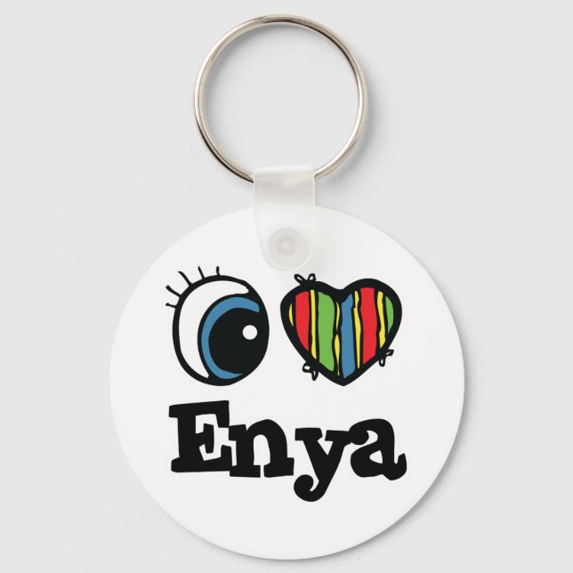 I Heart (Liebe) Enya Schlüsselanhänger (Vorderseite)