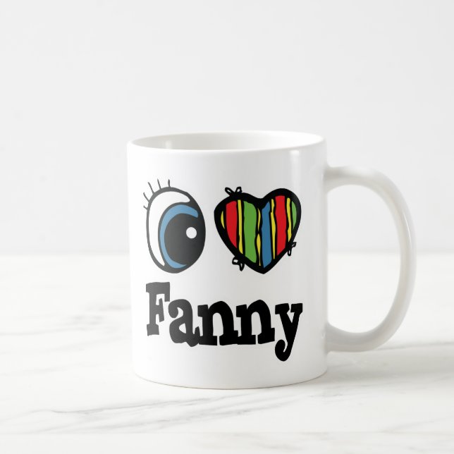 I Heart (Liebe) Fanny Kaffeetasse (Rechts)