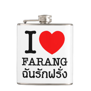 I Heart (Liebe) Farang Flachmann