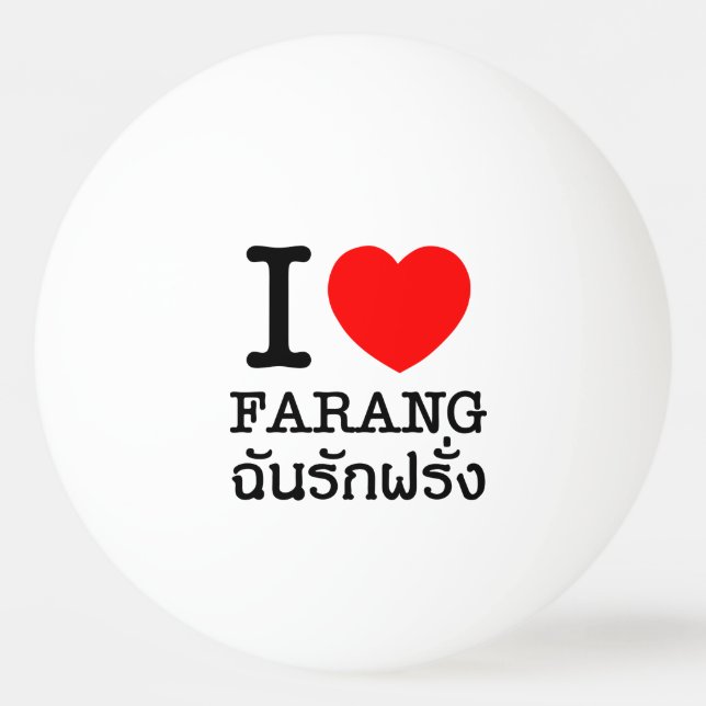 I Heart (Liebe) Farang Tischtennisball (Vorderseite)