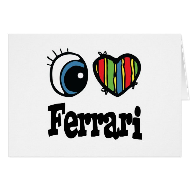 I Heart (Liebe) Ferrari (Vorderseite (Horizontal))