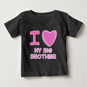 I Heart (Liebe) Großbruder Baby T-shirt
