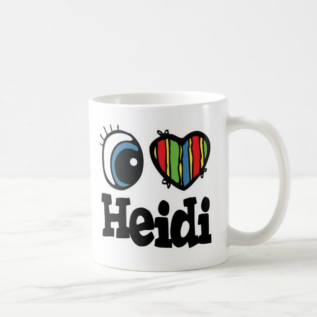 I Heart (Liebe) Heidi Kaffeetasse (Rechts)