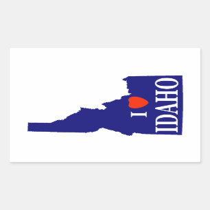 I Heart (Liebe) Idaho Rechteckiger Aufkleber